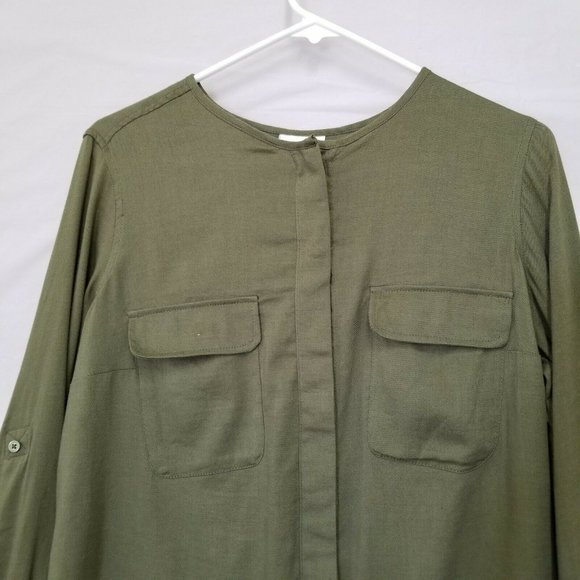 Ava & Viv womens top 14w Olive Green top nwt - Picture 2 of 6